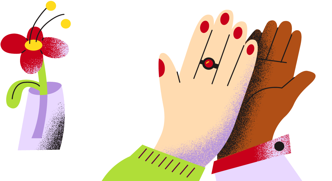 يدان يسلمان على بعض